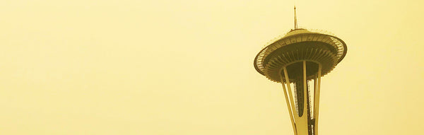 The Space Needle amid the smoke-filled skies during the West Coast wildfires.