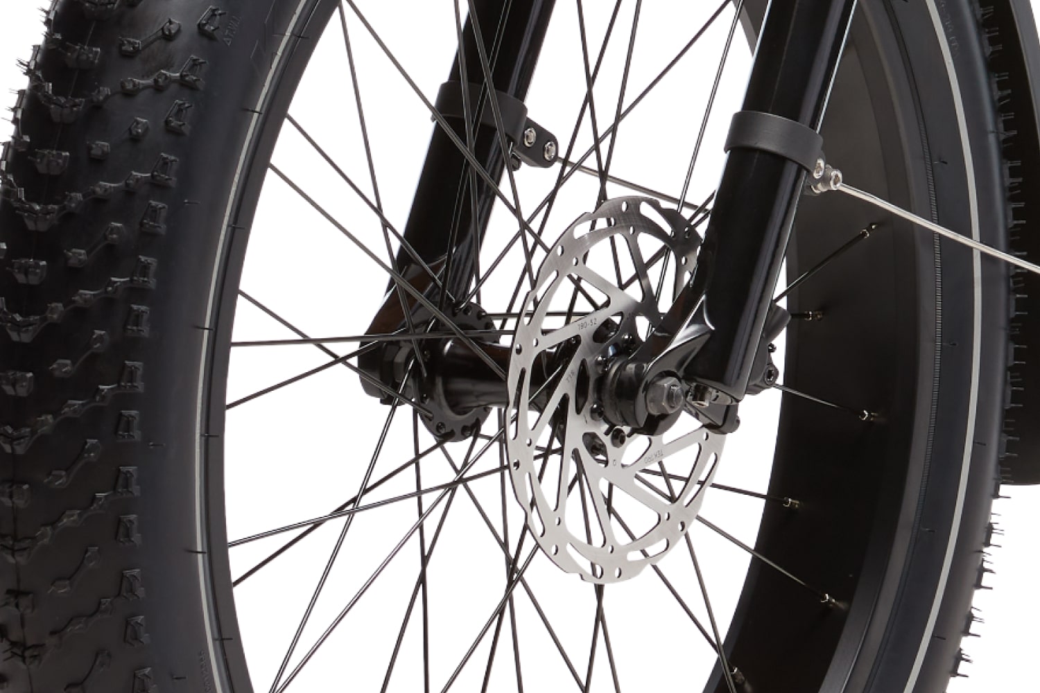 Side view of a green RadRover 6 Plus step-thru electric fat tire bike