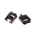Black replacement pedals with yellow reflectors