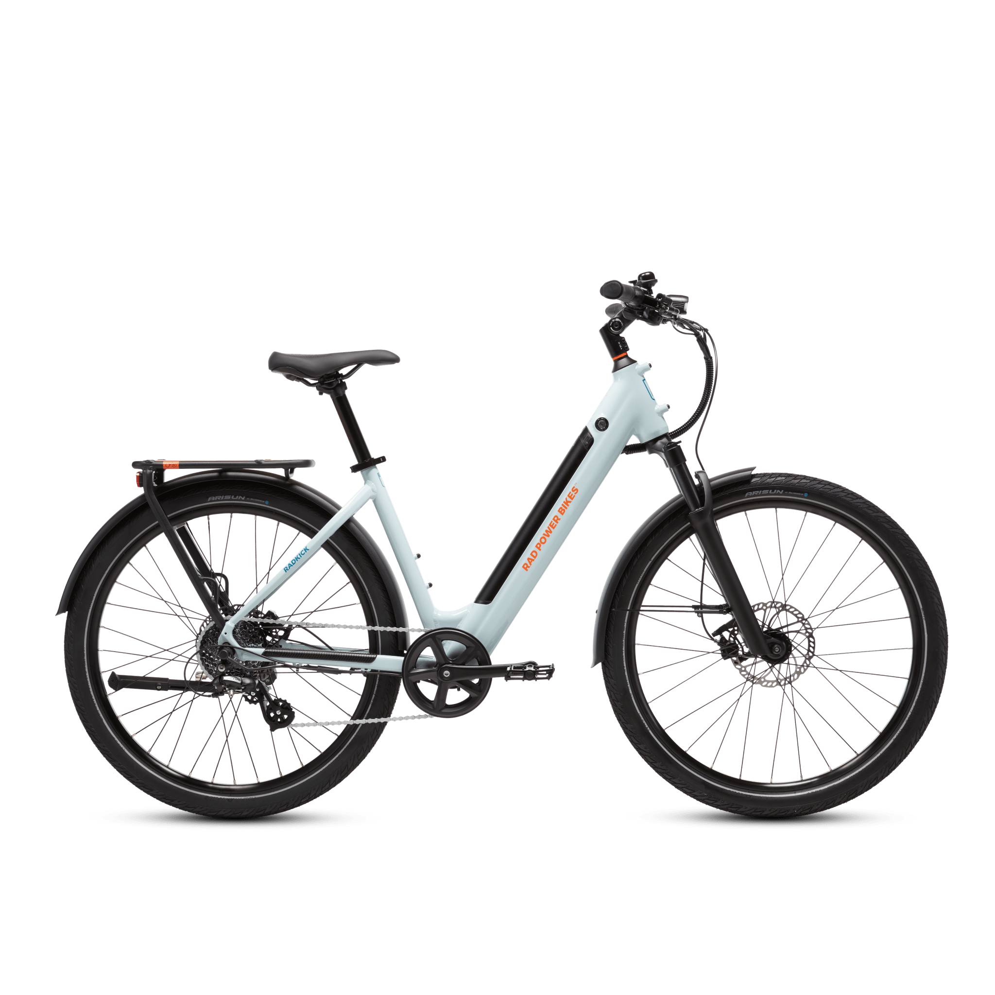 Right side of the RadKick 7-Speed in Arctic Blue