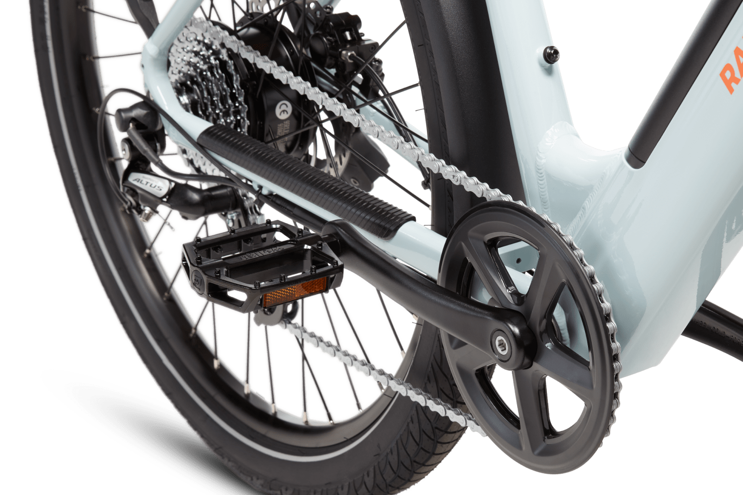 Right side of the RadKick 7-Speed in Arctic Blue
