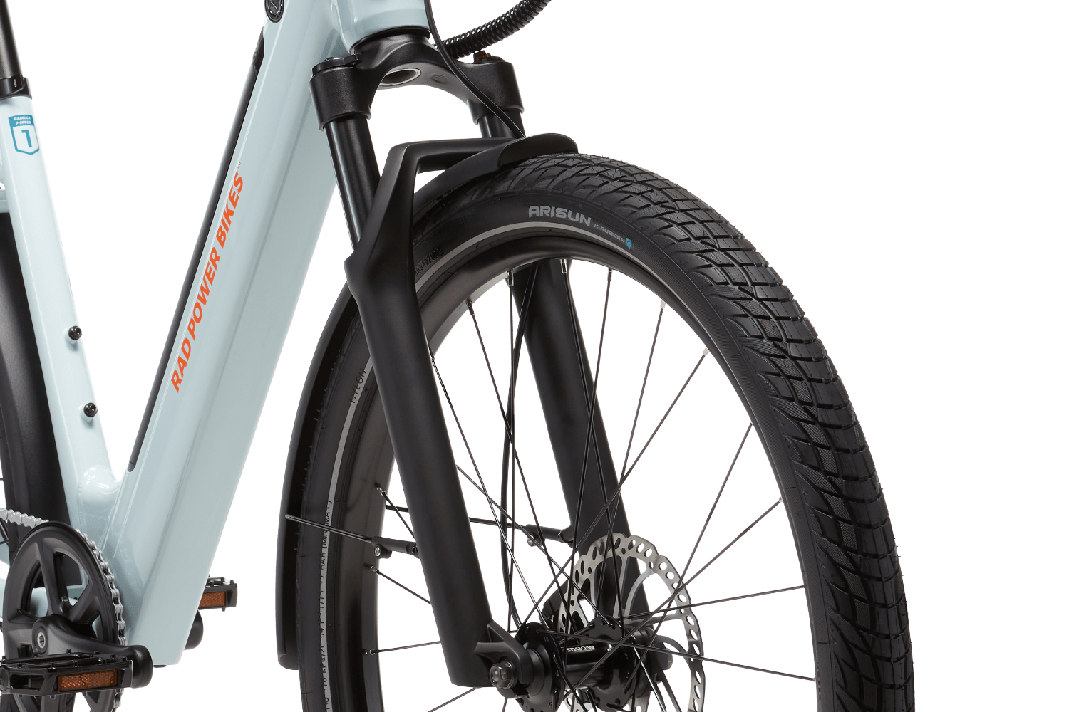 Right side of the RadKick 7-Speed in Arctic Blue