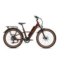 Right side view of a Radster Trail electric commuter bike, size large in copper red