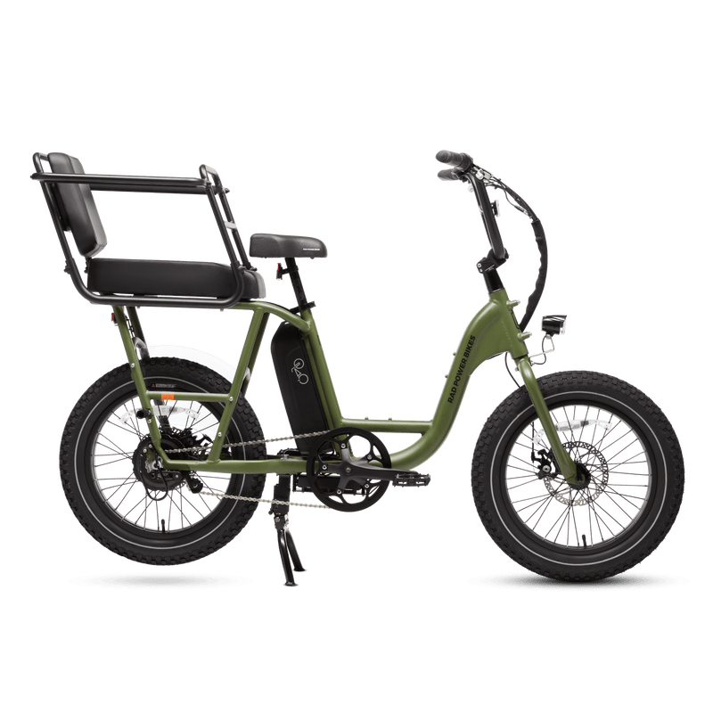 RadRunner Caboose and Passenger Package installed on a RadRunner 2 electric utility bike