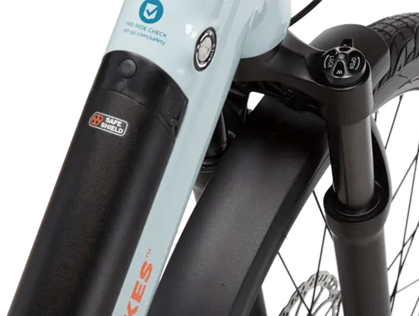 Right side of the RadKick 7-Speed in Arctic Blue