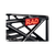 Close up picture of Rad Power Bikes Rad logo taillight mounted on a bicycle basket.