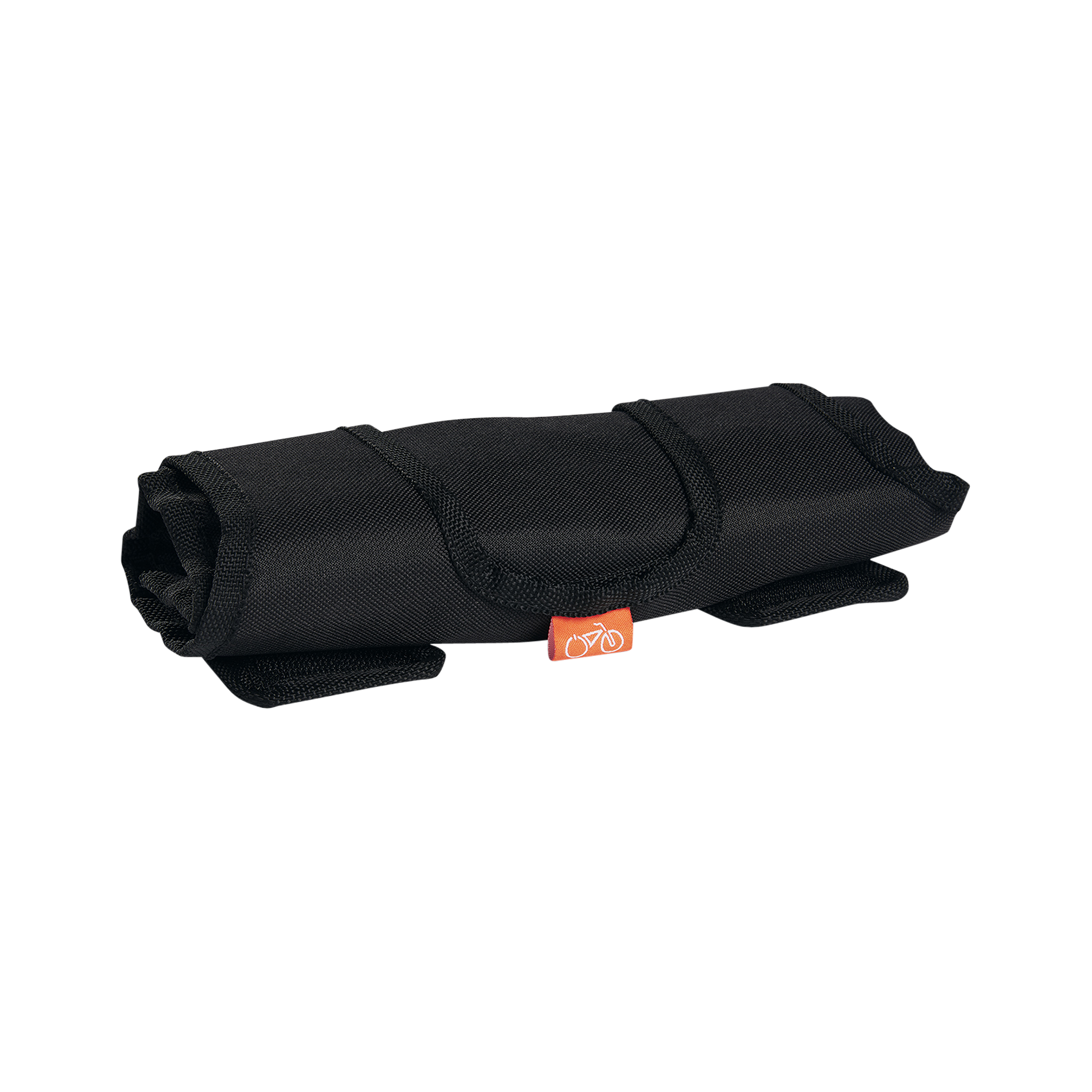 Close-up image of the Roadside Repair Tool Kit rolled up. 