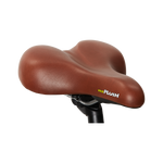 Close up of a bront bike seat mounted on a seatpost (not included)