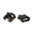 Black replacement pedals with yellow reflectors