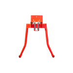 Detail view of an orange RadWagon kickstand