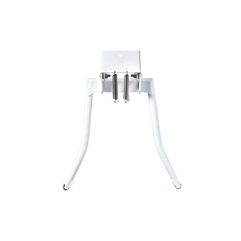 Detail view of a white RadWagon kickstand