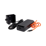 Detail view of the Rad Batter Charger, cables, and wall mount